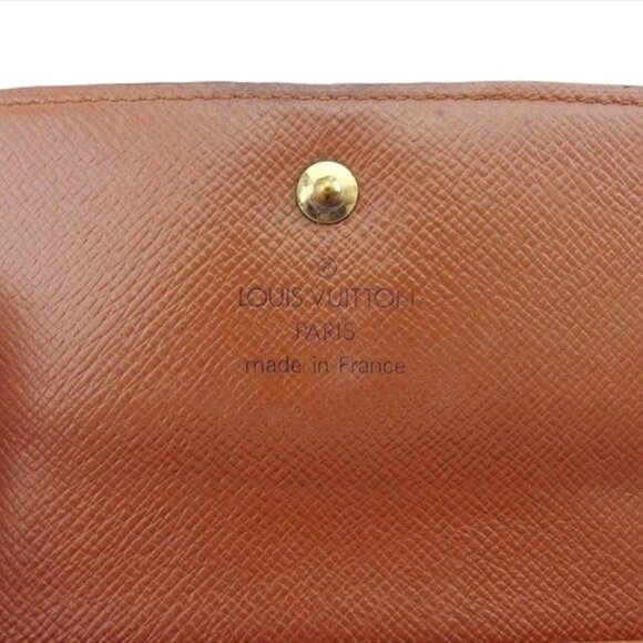 LOUIS VUITTON Bifold Wallet Brown beige gold Women M61652 Authentic secondhand - Picture 9 of 9